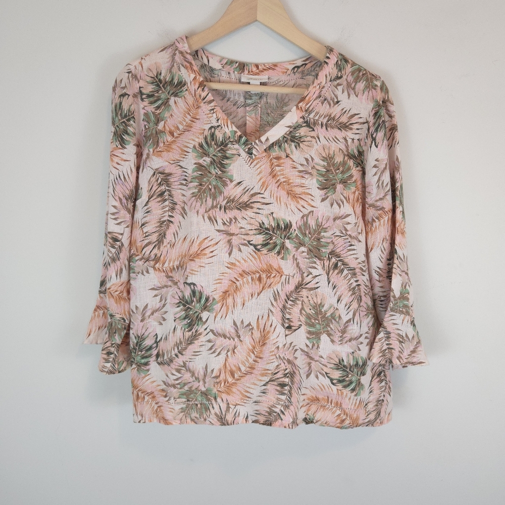 J. Jill Love Linen Women's Bell Sleeve Top